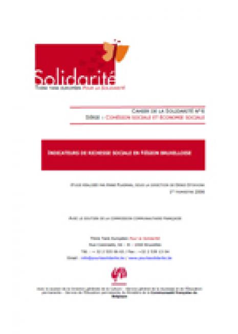 Indicateurs de richesse sociale en Région bruxelloise - cover