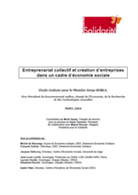 Entrepreunariat collectif et création d’entreprises dans un cadre d’économie sociale - cover