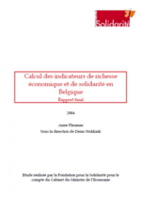 Calcul des indicateurs de richesse et de solidarité en Belgique - cover